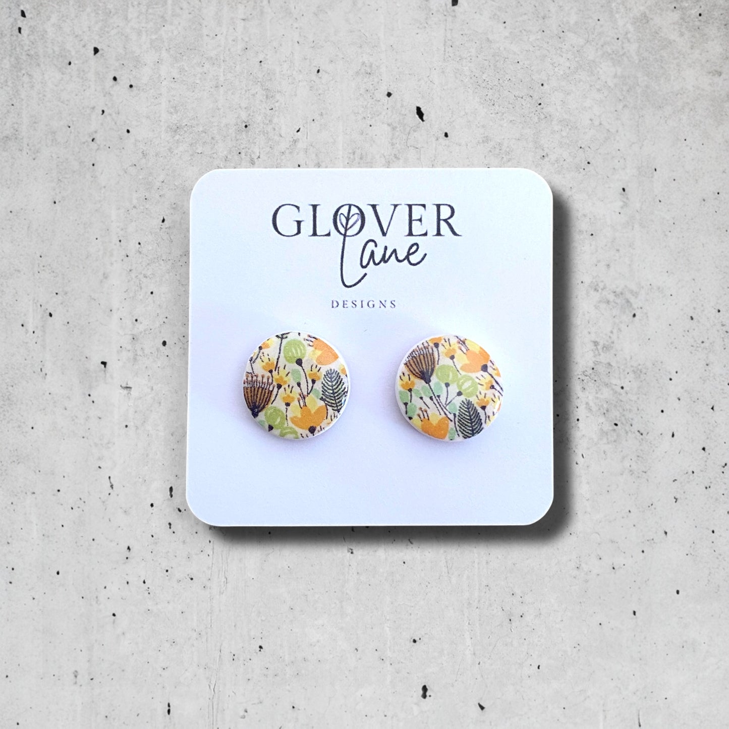 Floral Round Stud