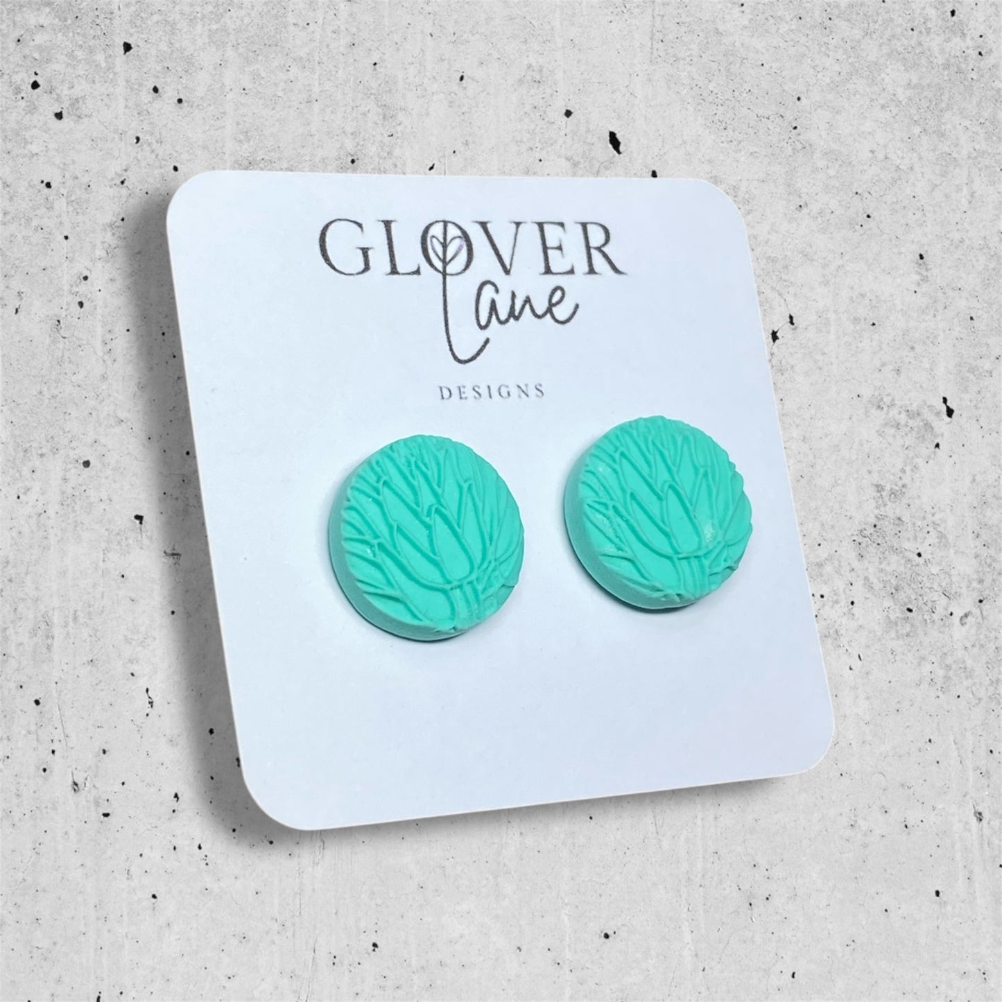 Banksia Embossed Round Stud