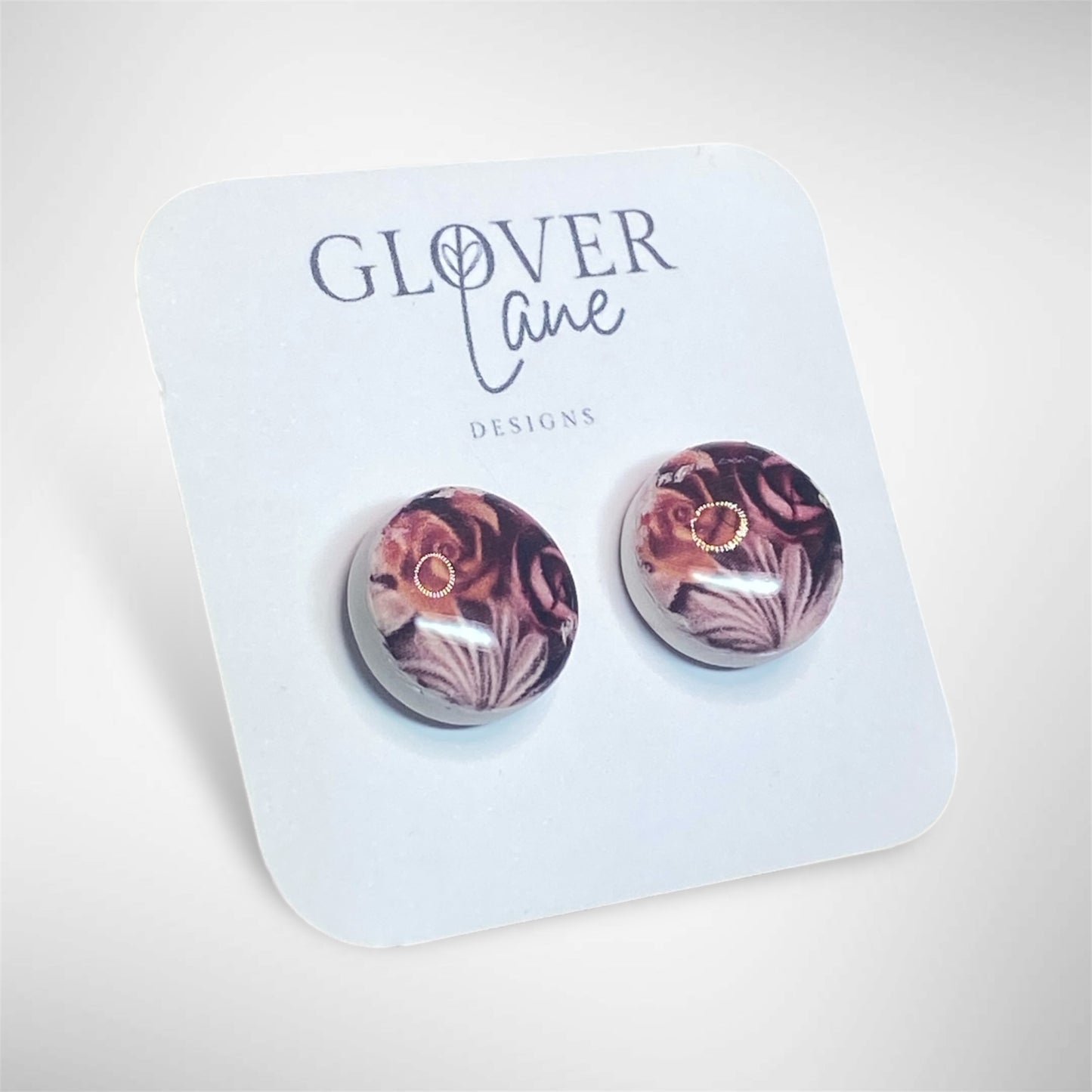 Floral Round Stud