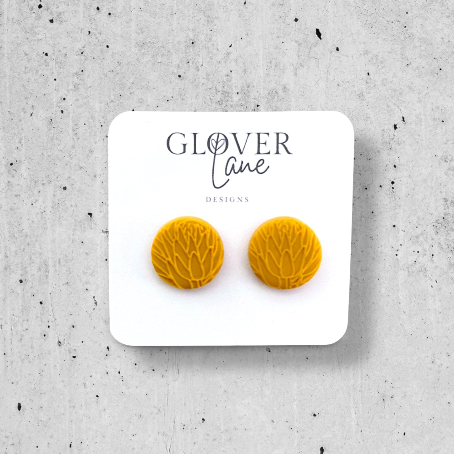 Banksia Embossed Round Stud