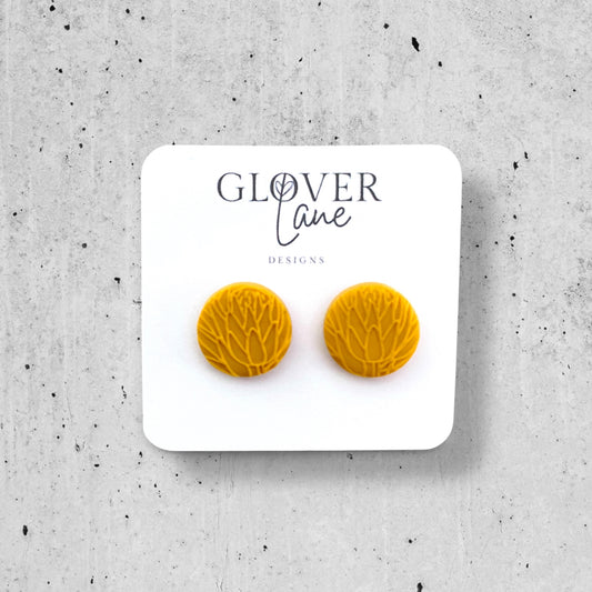 Banksia Embossed Round Stud