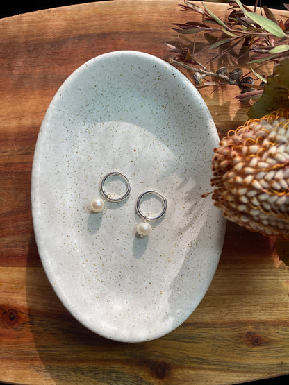 Freshwater Pearl Huggie Earrings