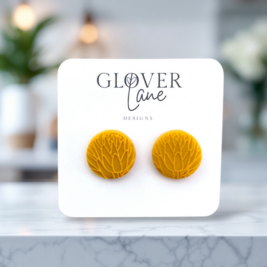 Banksia Embossed Round Stud