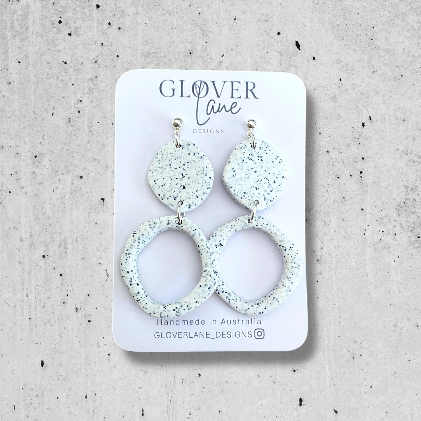 Speckled Large Organic Dangle