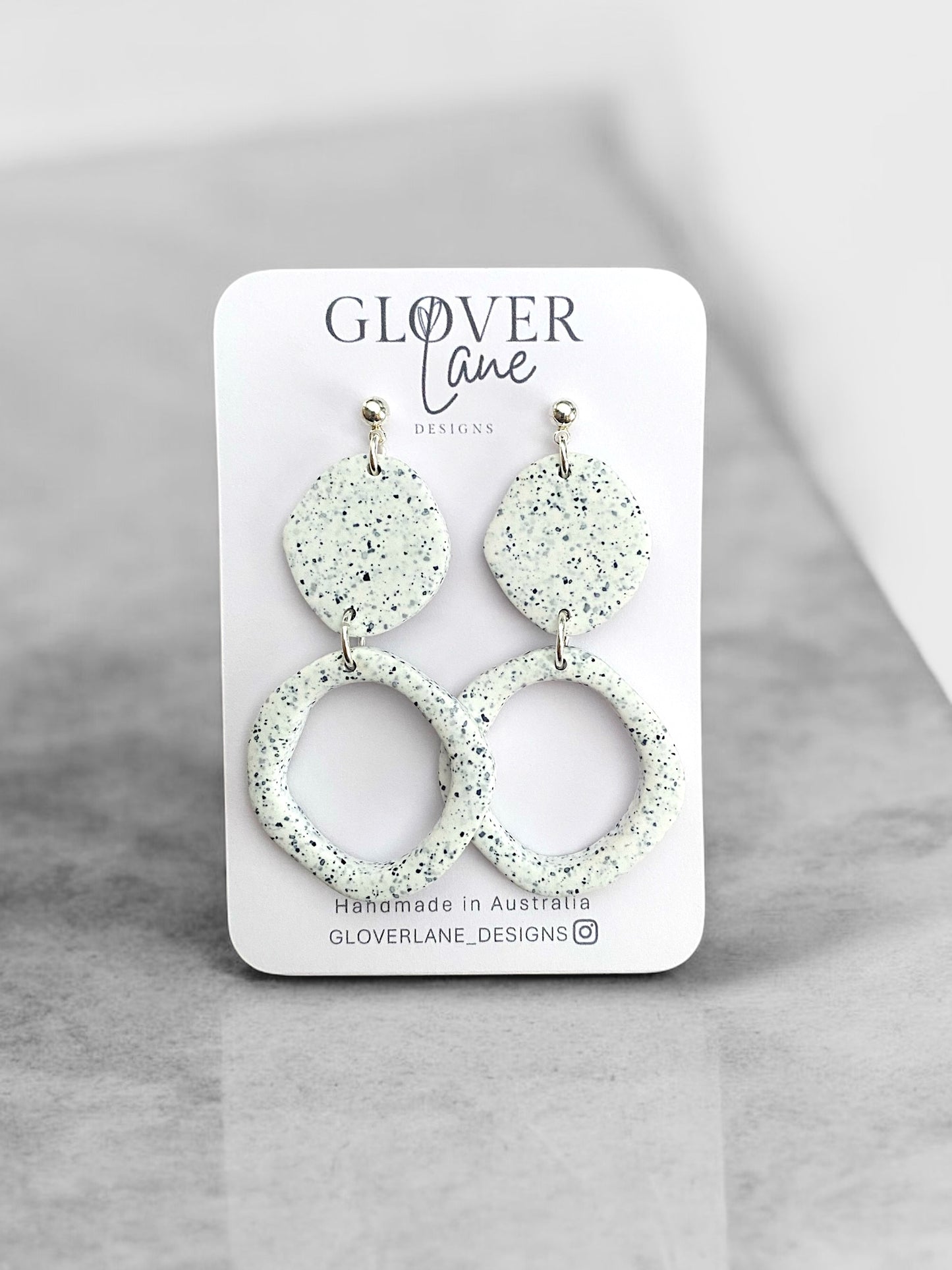 Speckled Large Organic Dangle