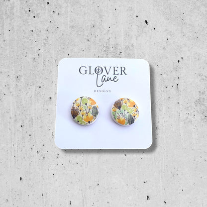 Floral Round Stud