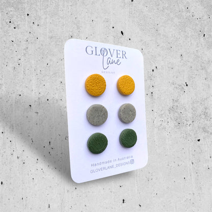 Embossed Mustard Stud Pack