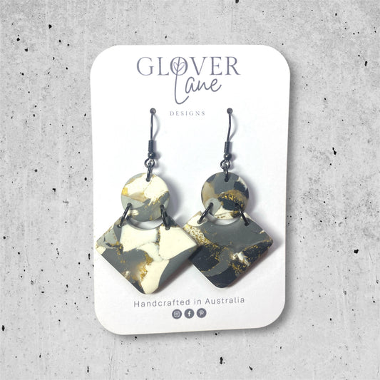 Rosie Marble Dangle - Grey