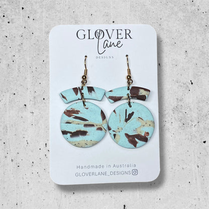 Metallic Blues - Aqua & Bronze