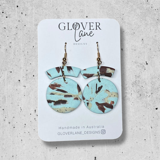 Metallic Blues - Aqua & Bronze