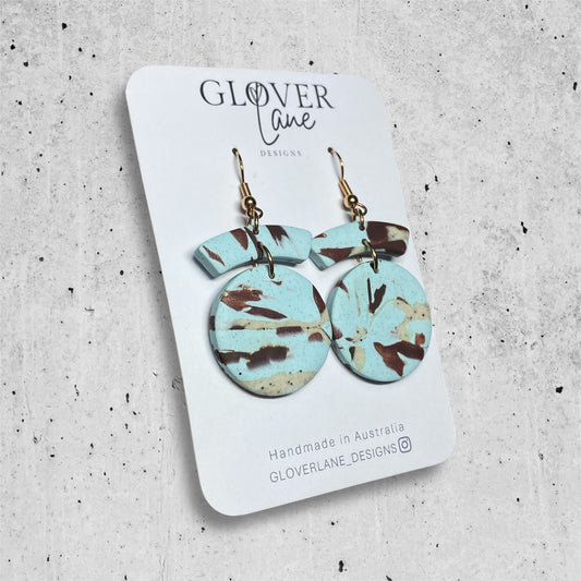 Metallic Blues - Aqua & Bronze