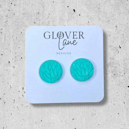 Banksia Embossed Round Stud