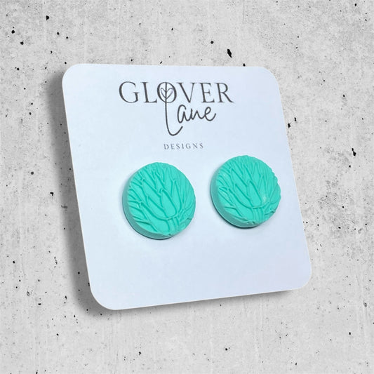 Banksia Embossed Round Stud