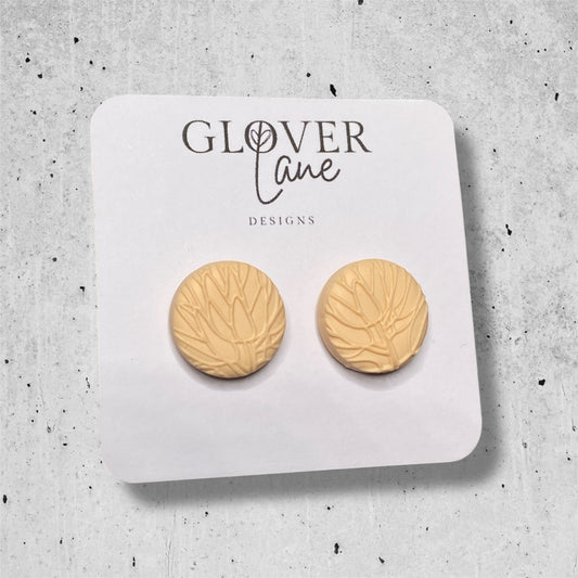 Banksia Embossed Round Stud