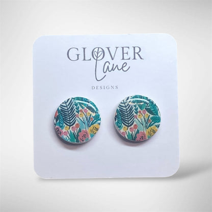 Floral Round Stud