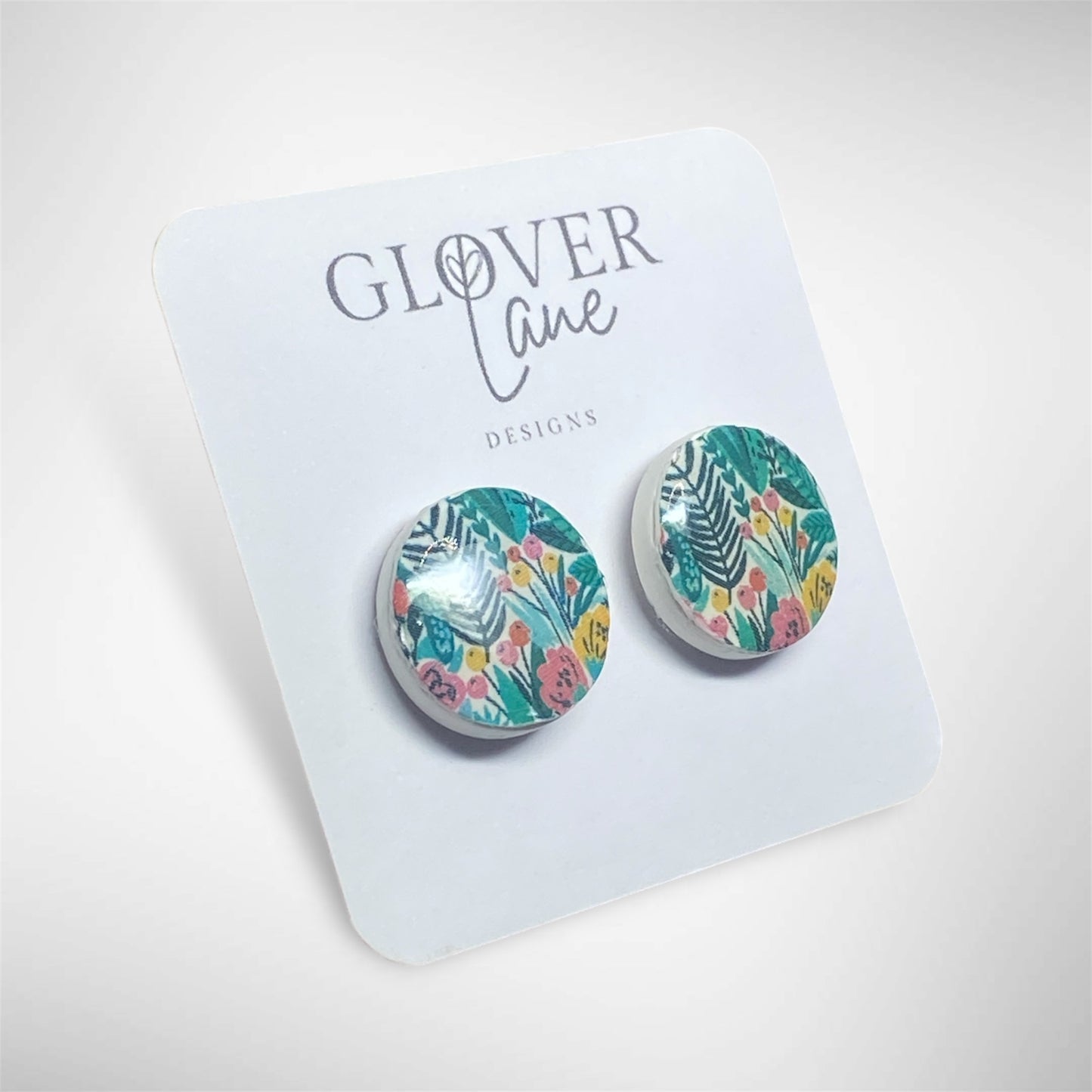 Floral Round Stud