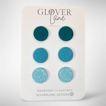 Embossed Turquoise Stud Pack