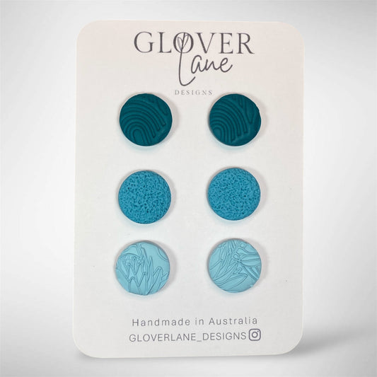Embossed Turquoise Stud Pack