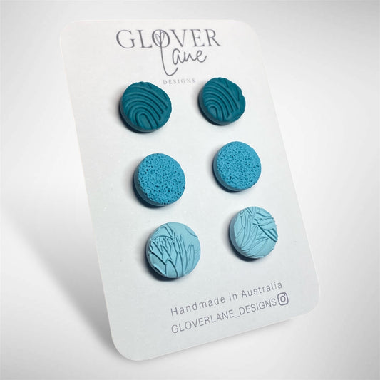 Embossed Turquoise Stud Pack