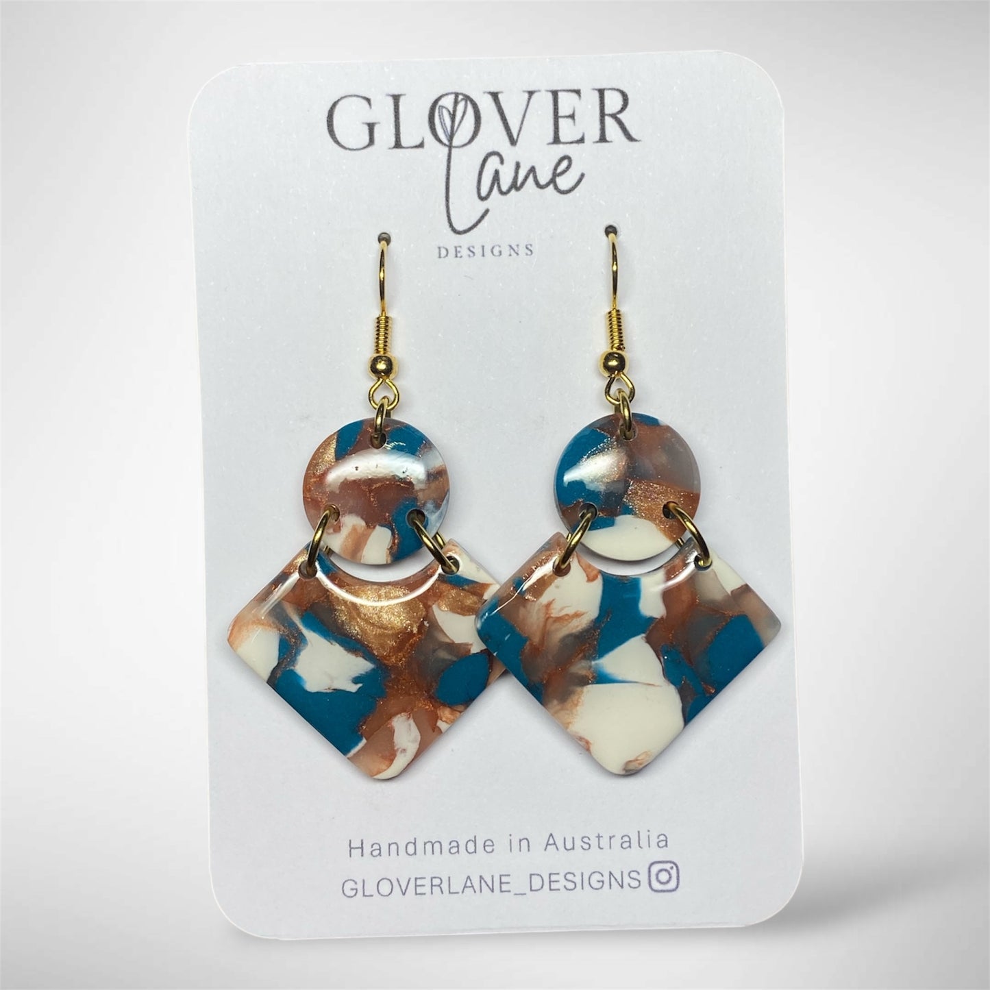 Rosie Marble Dangle - Sea Glass