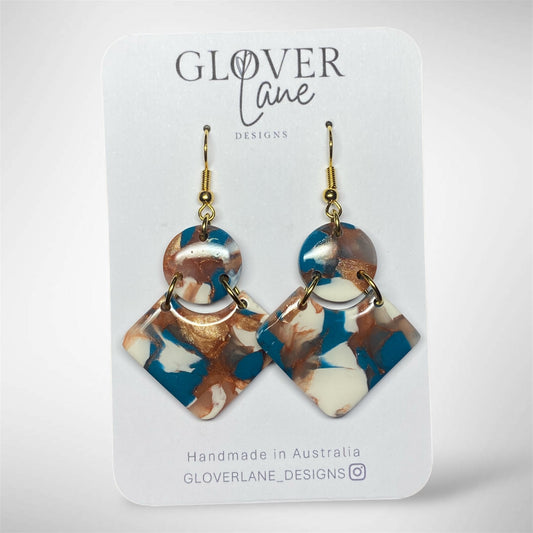 Rosie Marble Dangle - Sea Glass