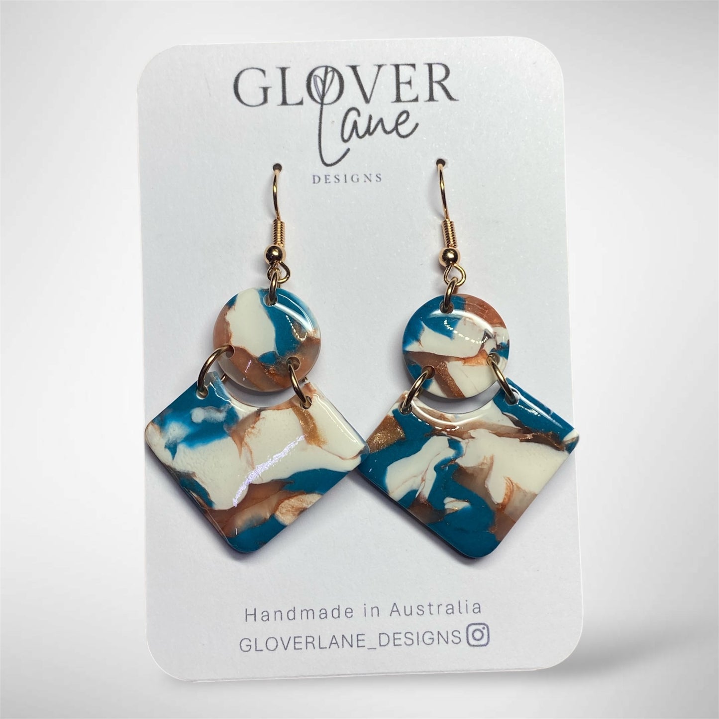 Rosie Marble Dangle - Sea Glass