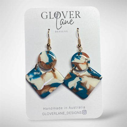 Rosie Marble Dangle - Sea Glass