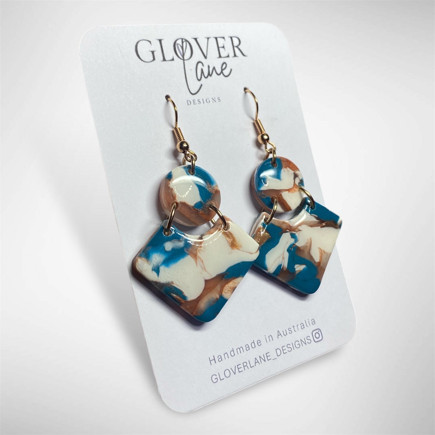 Rosie Marble Dangle - Sea Glass